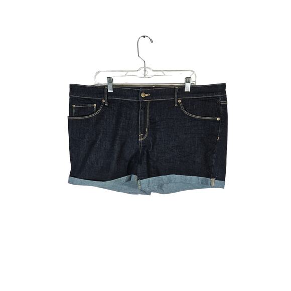 Ava and Viv Womens Midi Jean Short Size 18W‎ Dark Wash - Picture 1 of 6